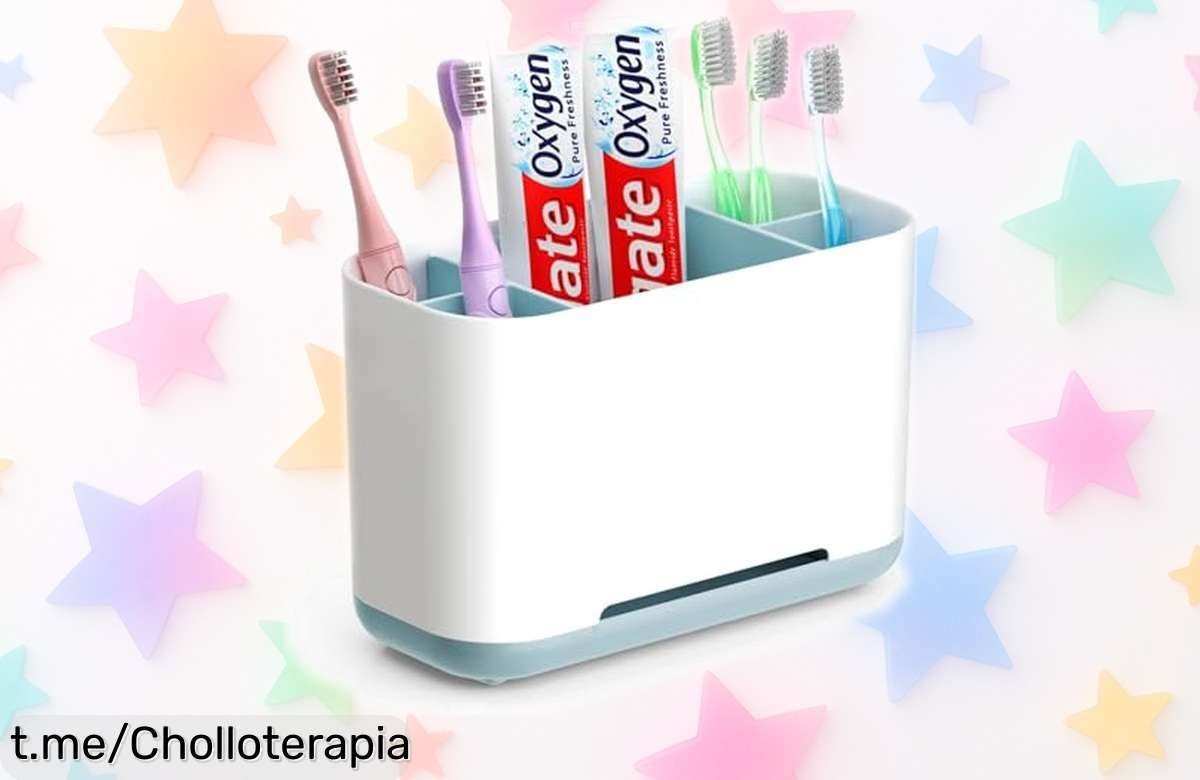 Soporte para cepillos eléctricos GlasFlength con diseño único y antideslizante, ¡precio rebajado! No pierdas la oportunidad de tener un baño ordenado y limpio hoy mismo.
