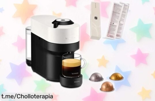 Sorprende a tus mañanas con la máquina de café KRUPS Nespresso Vertuo Pop, ahora a precio rebajado ¡No te quedes sin el chollazo que hará vibrar tu cocina!