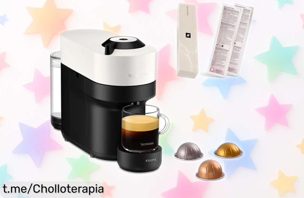 Sorprende a tus mañanas con la máquina de café KRUPS Nespresso Vertuo Pop, ahora a precio rebajado ¡No te quedes sin el chollazo que hará vibrar tu cocina!