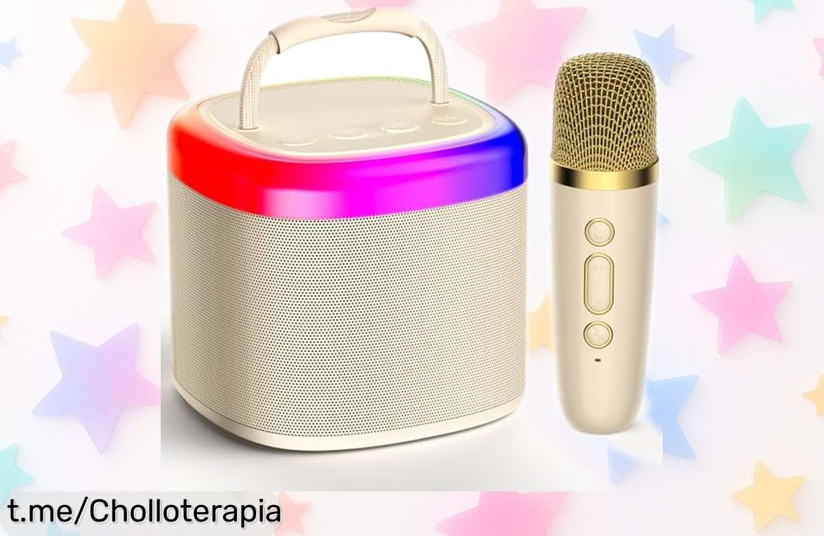 Sorprendente mini altavoz bluetooth karaoke JYX con micrófonos, rebajado para que tus fiestas sean inolvidables. ¡Compra ya antes de que se agoten y vive momentos únicos!