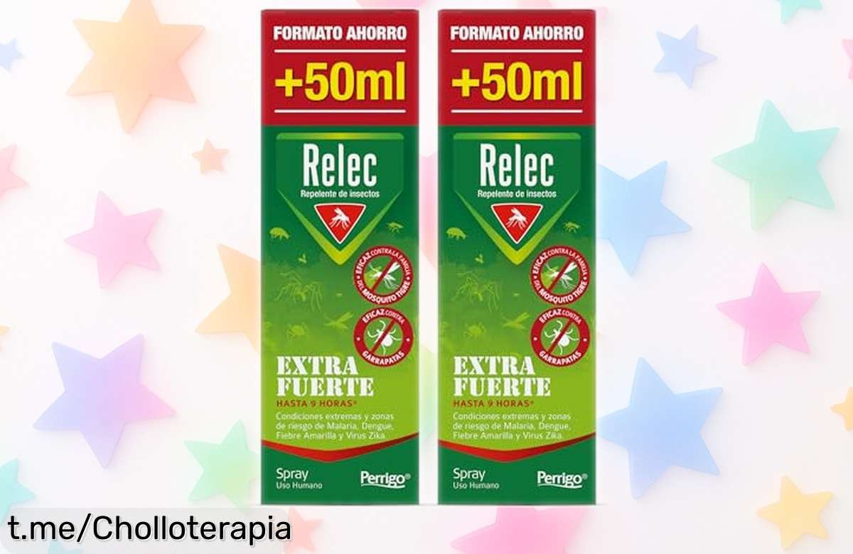 Spray antimosquitos Relec 250ml, protección extra fuerte con 50% DEET, ¡oferta brutal por tiempo limitado! No dejes que las picaduras te amarguen el verano, actúa ya y disfruta.