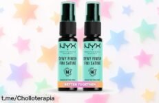 Spray fijador de makeup NYX con acabado jugoso y doble pack a precio rebajado ¡No te lo pierdas, siente la fabulosa diferencia en tu look ahora mismo!
