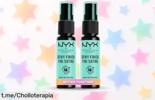 Spray fijador de makeup NYX con acabado jugoso y doble pack a precio rebajado ¡No te lo pierdas, siente la fabulosa diferencia en tu look ahora mismo!