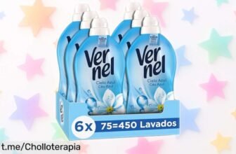 Suavizante Vernel Cielo Azul que transforma tu colada en pura frescura y suavidad, corre antes de que se agote este chollo irresistiblemente fragante.