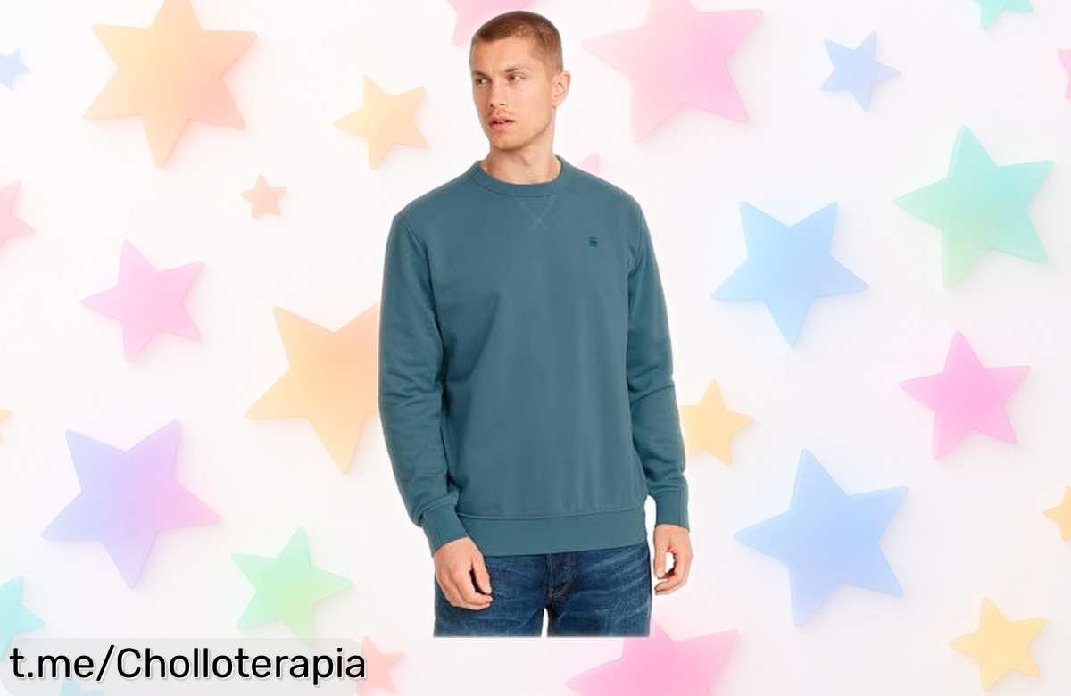 Sudadera GSTAR con diseño moderno y bordado exclusivo a precio rebajado, aprovecha este super chollo limitado y suma estilo único a tu armario ¡Consíguela antes de que desaparezca!