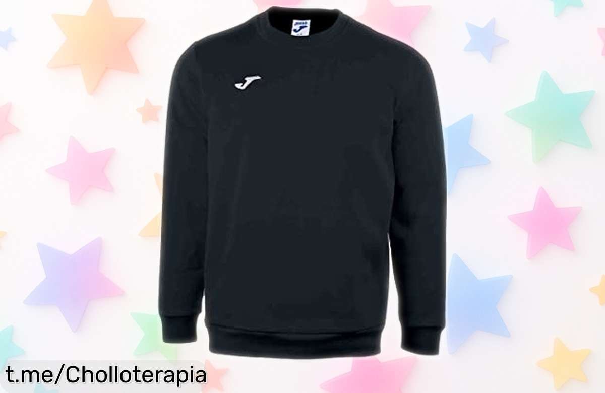 Sudadera Joma Cairo para hombre, negra y resistente; ahora con caída de precio nunca vista, prepara tu entrenamiento y chulea estilo deportivo ¡No te quedes sin la tuya!