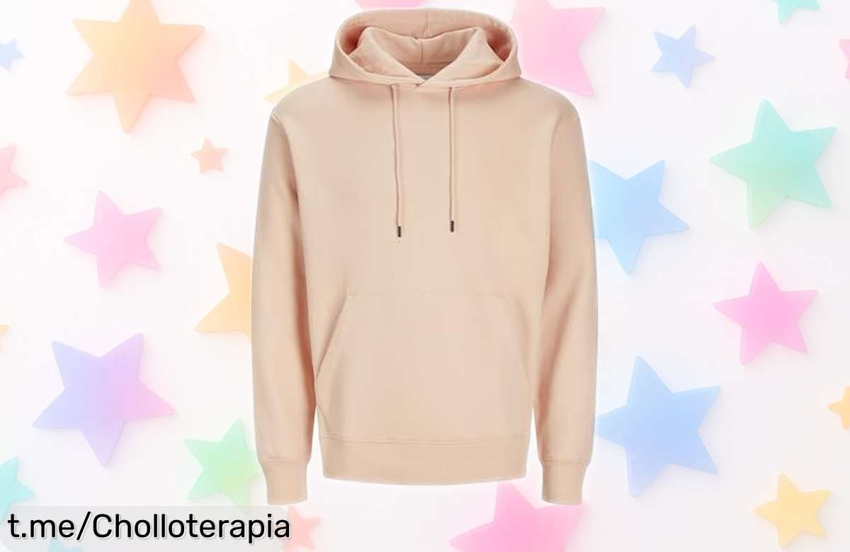 Sudadera con capucha Jack & Jones en peach parfait, ¡super chollo a precio rebajado! Renueva tu look y muéstrale al mundo tu estilo único antes de que se acabe.