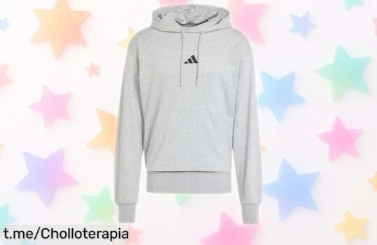 Sudadera con capucha adidas Uomo Essentials, gris y negra, a precio loco por tiempo limitado: ¡apresúrate y dale un toque de estilo a tus días!
