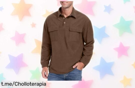 Sudadera de pana Hisir con cuello polo y bolsillos modernos, ¡rebajada a un precio loco! No dejes pasar este super chollo para lucir auténtico en cualquier momento. ¡Date prisa que vuelan!