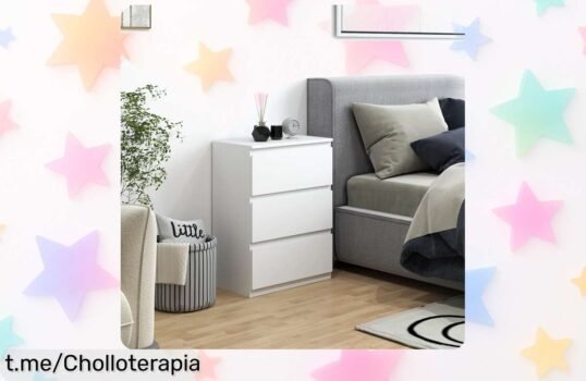 Super cómoda blanca HOMCOM con 3 cajones y diseño antivuelco a precio loco, ¡aprovéchate del descuentazo antes de que vuela esta oferta única!