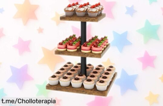 Súper resistente soporte para tartas IBUYKE de 3 pisos, ¡capacidad para 50 cupcakes! Aprovecha este ofertón que ya vuela y llena tus fiestas de sabor y alegría ahora mismo.