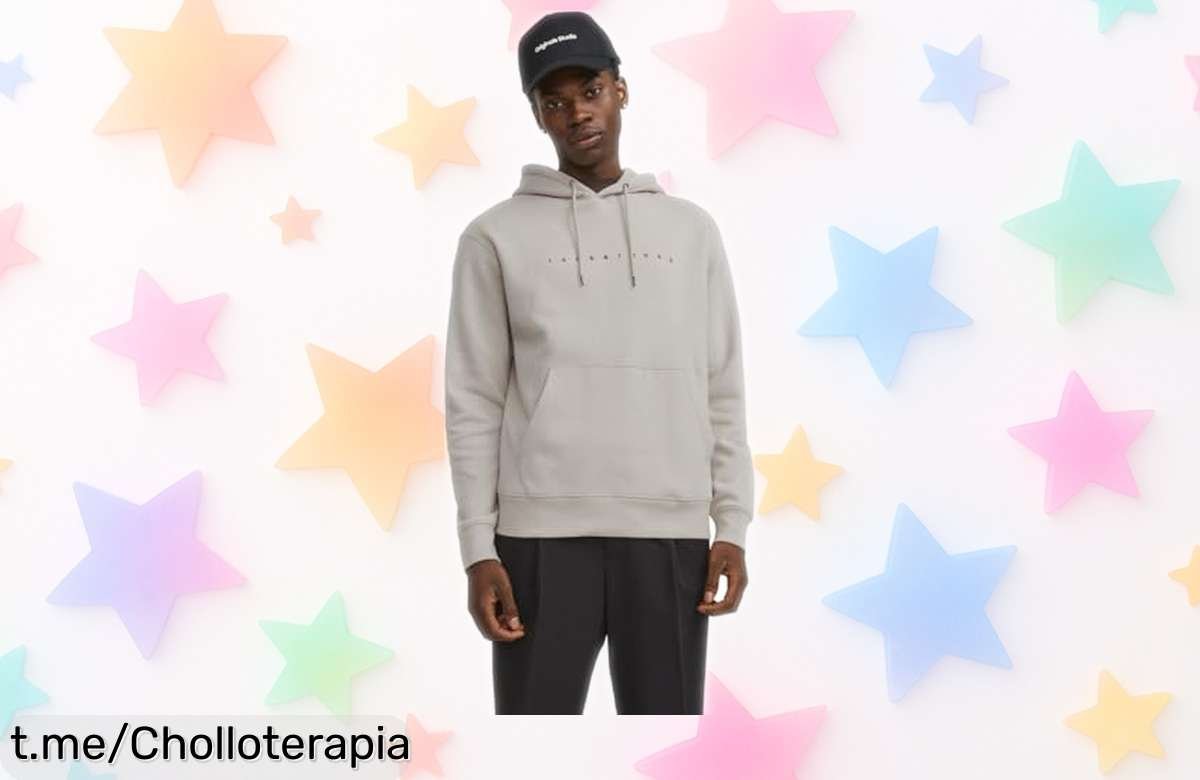 Súper resistente sudadera con capucha Jack & Jones a precio muy bajo, ¡no dejes pasar este ofertón y llévate fuerza y estilo antes de que se agote!