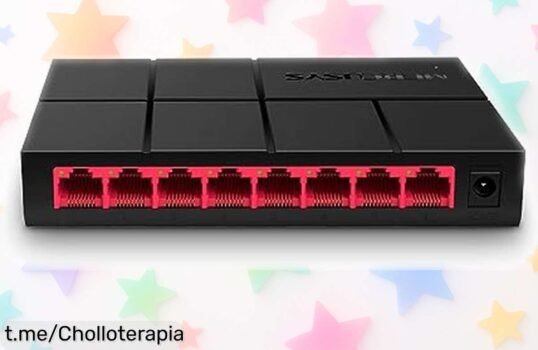 Switch gigabit de 8 puertos Mercusys a precio rebajado para que conectes tus dispositivos sin líos, ¡no te quedes sin él y disfruta de internet rápido ya!