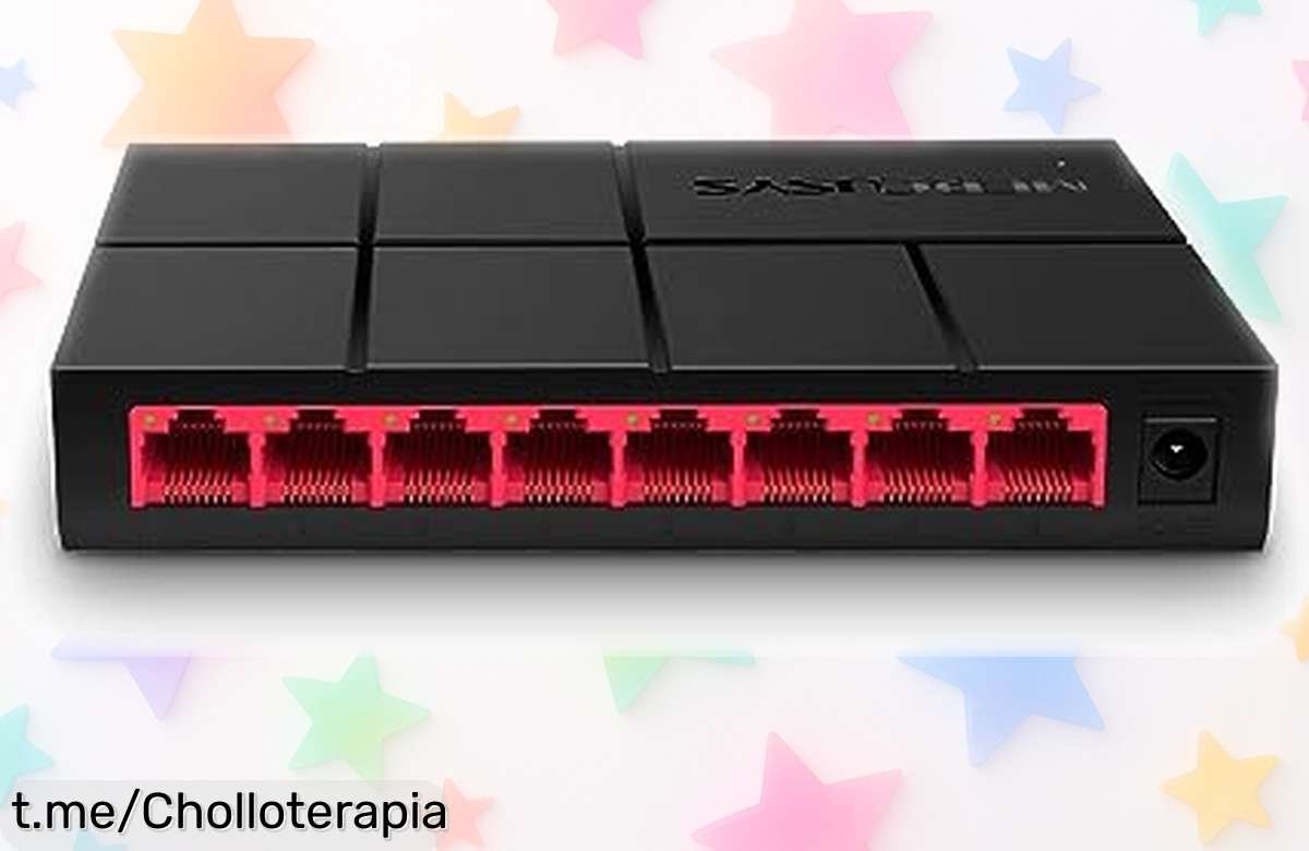 Switch gigabit de 8 puertos Mercusys a precio rebajado para que conectes tus dispositivos sin líos, ¡no te quedes sin él y disfruta de internet rápido ya!