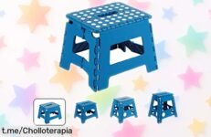 Taburete plegable súper resistente hasta 150 kg por un precio de ganga, ideal para casa y niños. Aprovecha este ofertón que transformará tu día a día ¡No te lo pierdas!