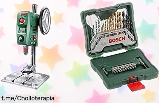 Taladro de columna Bosch, potente y fácil de usar con 30 accesorios; ¡precio rebajado increíblemente bajo! No lo pienses más, este ofertón vuela y tú mereces tenerlo hoy mismo.