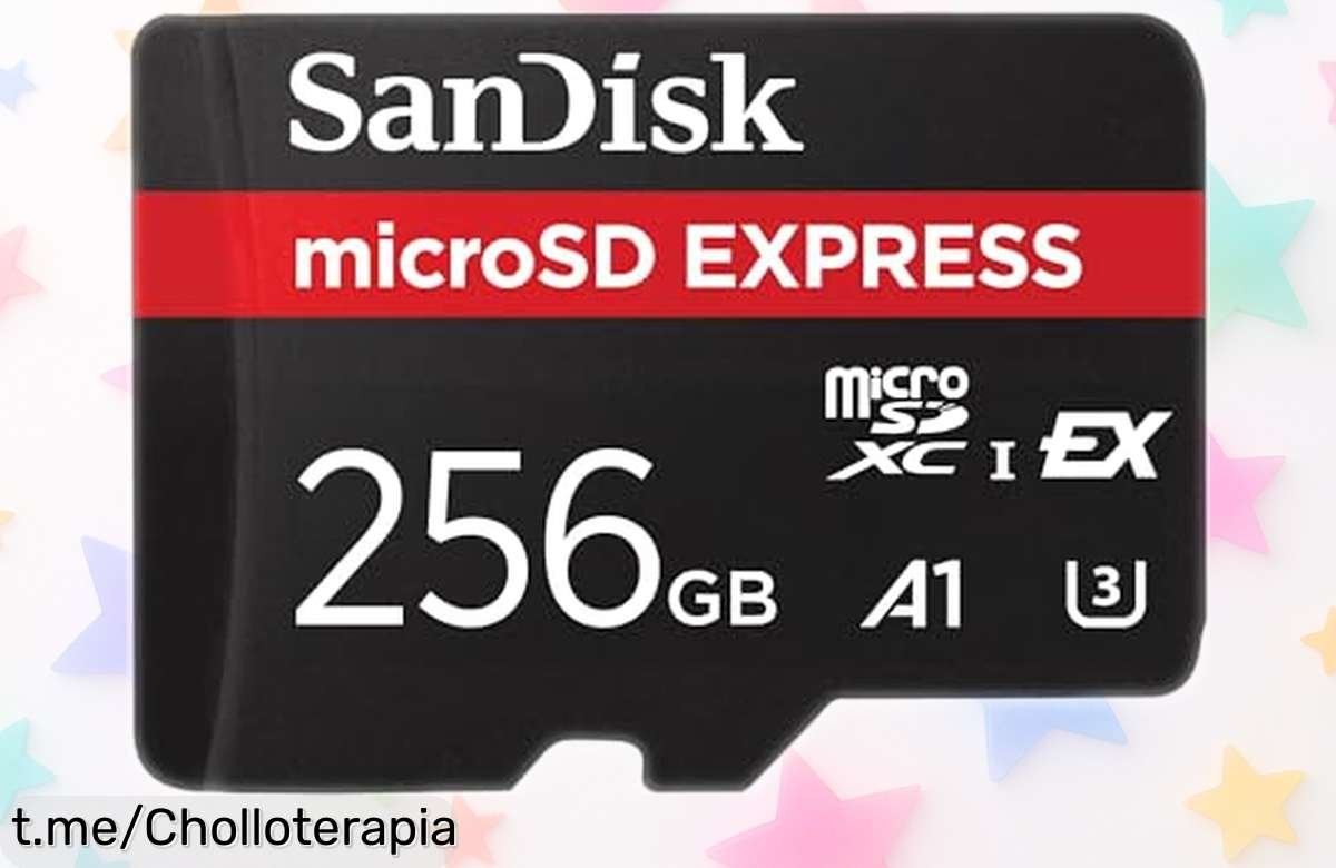 Tarjeta microSD SanDisk de 256 GB a precio muy bajo: velocidad ultrarrápida para que guardar tus recuerdos sea un placer. ¡Hazte con este súper chollo antes de que se acabe!