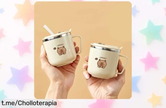 Taza de acero inoxidable con diseño capybara para niños, ahora a precio rebajado ¡Haz que beber sea un juego divertido sin líos! No dejes escapar esta oportunidad, ¡corre antes de que se agoten!