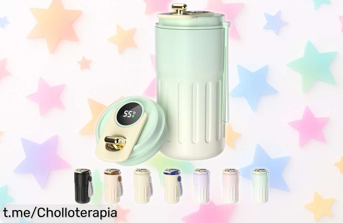 Taza de café digital Homealexa con temperatura perfecta para disfrutar cada sorbo, ahora a un precio rebajado brutal. ¡Corre que vuelan, no te quedes sin la tuya!