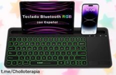 Teclado Bluetooth multidispositivo con touchpad y RGB que hará más fácil tu día a día, ahora en precio rebajado: ¡un super chollo que querrás tener ya!