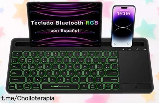 Teclado Bluetooth multidispositivo con touchpad y RGB que hará más fácil tu día a día, ahora en precio rebajado: ¡un super chollo que querrás tener ya!