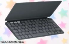 Teclado Bluetooth portátil Logitech ligero con tapa integrada y cambio entre 3 dispositivos a precio loco, ¡no dejes escapar este super chollo antes que se agote!