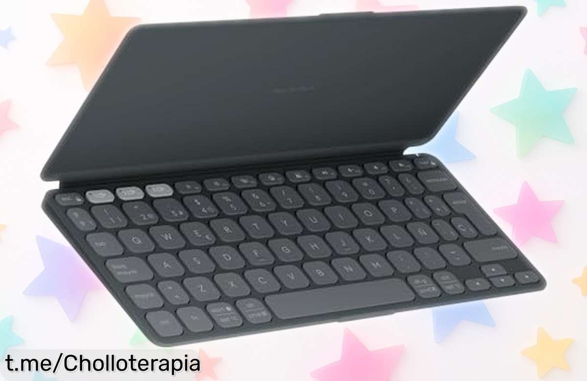Teclado Bluetooth portátil Logitech ligero con tapa integrada y cambio entre 3 dispositivos a precio loco, ¡no dejes escapar este super chollo antes que se agote!