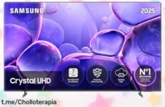 Tele 85” Samsung Crystal UHD 4K con colores vibrantes y sonido envolvente en ofertón que vuela, ¡aprovéchalo ya para llenar tus momentos de emoción!