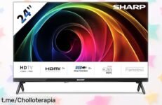 Televisor HD de 24 pulgadas Sharp a un precio rebajado ¡Disfruta de tus películas y juegos favoritos hoy antes que se acabe esta oportunidad increíble!