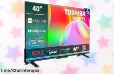 Televisor LED 40 Toshiba: imagen Full HD y sonido Dolby a precio de ganga, ¡aprovecha este super chollo y vive tus series como nunca! Corre que se agotan.