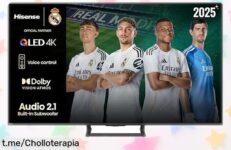 Televisor QLED 55” Hisense con sonido Dolby Atmos a un precio rebajado que no se repetirá, ¡disfruta del cine en casa y transforma tus noches de películas!