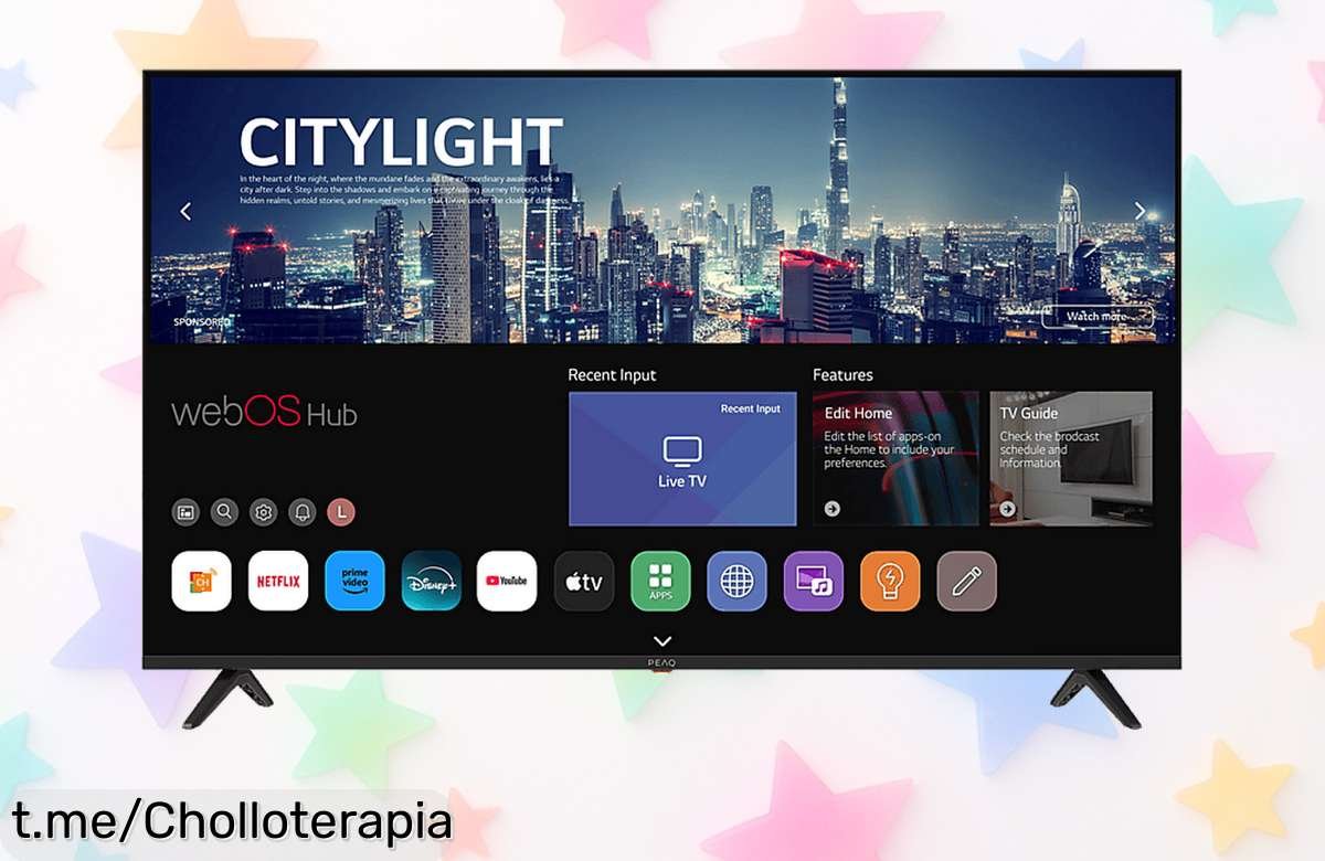 Televisor QLED 65 PEAQ con imagen 4K y Dolby Audio a un precio rebajado brutal que hará tus noches de peli inolvidables, ¡aprovéchalo antes de que se acabe!