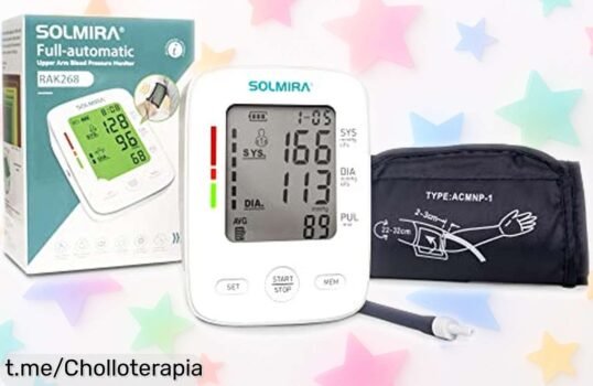 Tensiómetro digital Solmira para 2 usuarios, súper chollo con pantalla grande y descuento brutal: controla tu salud y cuida de los que más quieres antes de que se agote esta oferta irresistible.