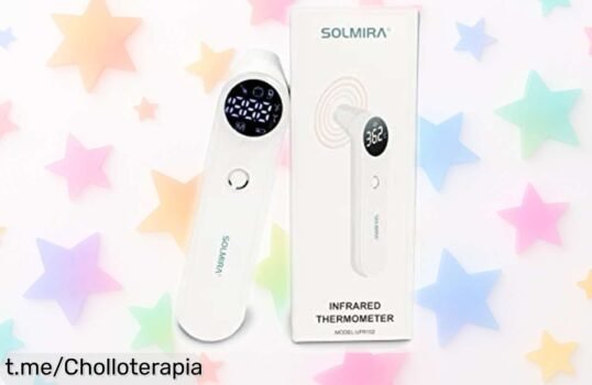 Termómetro infrarrojo Solmira de frente y oído a un precio loco, medición instantánea y precisión excepcional. ¡Aprovecha este super chollo antes que se agoten!