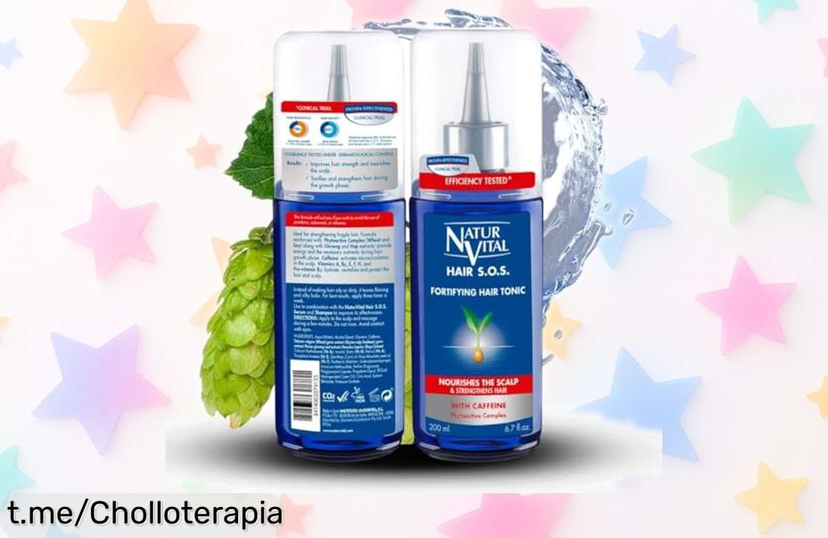 Tónico anticaída NaturVital que revitaliza tu cabello al mejor precio y en un superchollo, ¡no te quedes sin el tuyo y luce un pelo fuerte y lleno de vida!