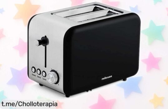 Tostadora Mellerware 850W de acero inoxidable: ¡super chollo a un precio rebajado que no se repetirá! Disfruta tostadas perfectas y corre, la oferta vuela rápido.