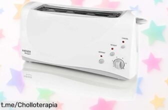 Tostadora multifunción Haeger Bulgari con ranura extra larga: ¡super chollo para disfrutar de pancakes doraditos y desayunos perfectos! Aprovecha el precio rebajado antes que se agote.