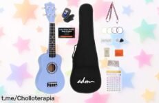 Ukelele soprano para niños con kit completo: ¡lleva la música a casa con este super chollo y empieza a disfrutar tocando ya!