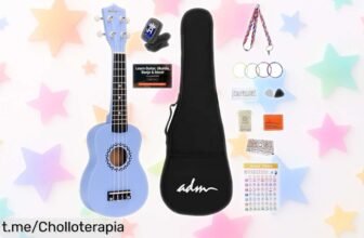 Ukelele soprano para niños con kit completo: ¡lleva la música a casa con este super chollo y empieza a disfrutar tocando ya!