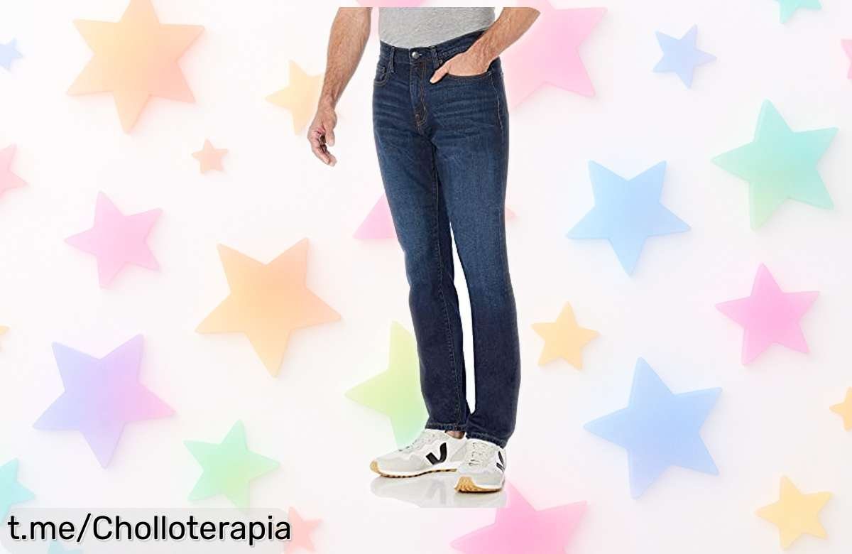 Vaqueros elásticos Amazon Essentials para hombre, diseño desgastado y corte deportivo a un precio loco. ¡Hazte con ellos ya y deslumbra con tu estilo diario!