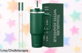 Vaso tumbler de acero inoxidable con tapa 2 en 1 que mantiene tus bebidas frías por 34 horas o calientes hasta 12 ¡Llévalo ya y saborea cada sorbo como nunca antes!