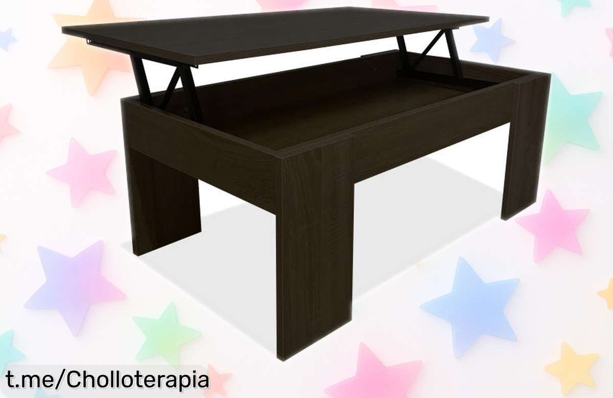Versátil mesa de centro elevable Nyana Home con almacenamiento secreto a un precio rebajado, ¡no te pierdas este ofertón para transformar tu salón hoy!
