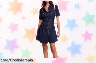 Vestido corto vaquero Morgan con estilo vintage a precio rebajado: ¡aprovecha este super chollo y brilla en cualquier ocasión!