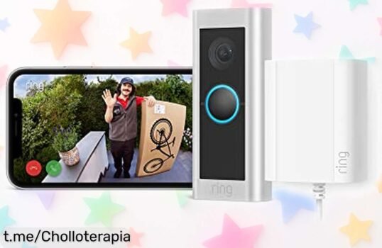 Videotimbre Pro con vídeo HD 1536p y visión nocturna ¡Super chollo a precio rebajado! Captura cada detalle de tu puerta y siente la seguridad que mereces, no esperes más.