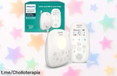 Vigilabebés Philips Avent con luz nocturna y canciones para dormir: ¡súper chollo que te garantiza noches tranquilas! Consigue el tuyo antes de que se acabe.