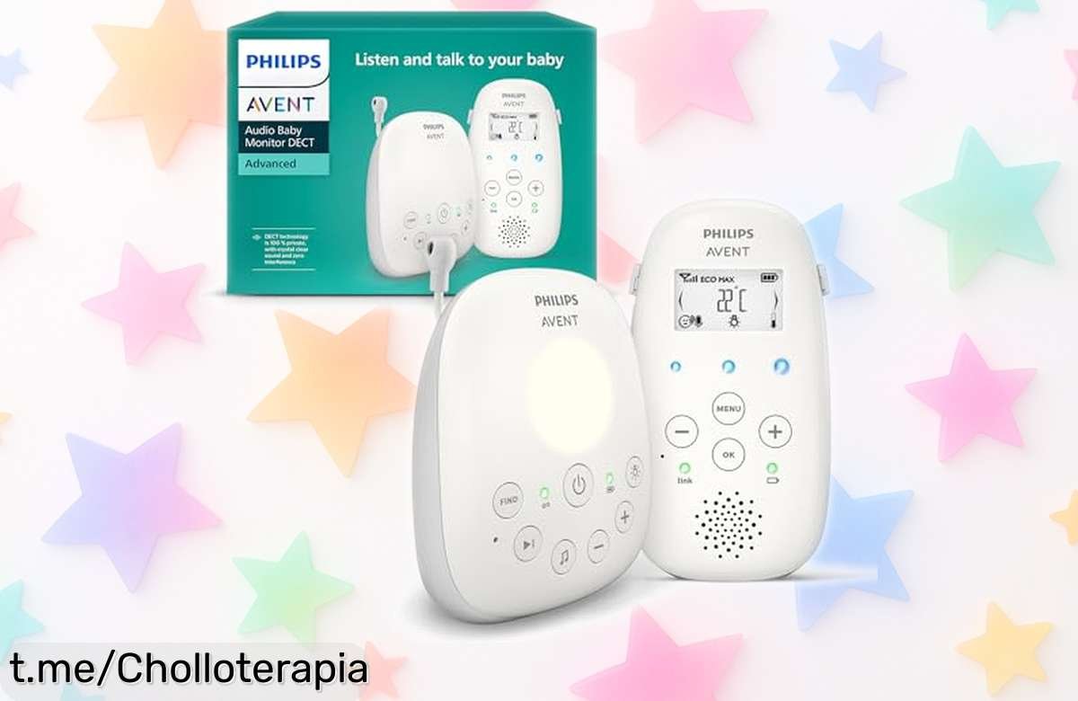 Vigilabebés Philips Avent con luz nocturna y canciones para dormir: ¡súper chollo que te garantiza noches tranquilas! Consigue el tuyo antes de que se acabe.