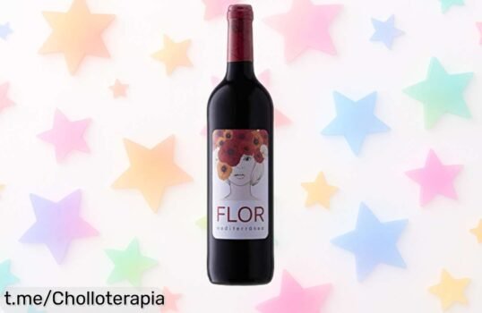 Vino tinto fresco y floral para disfrutar del Mediterráneo, ahora a un precio rebajado que no volverás a ver; ¡no dejes pasar este ofertón irresistible!