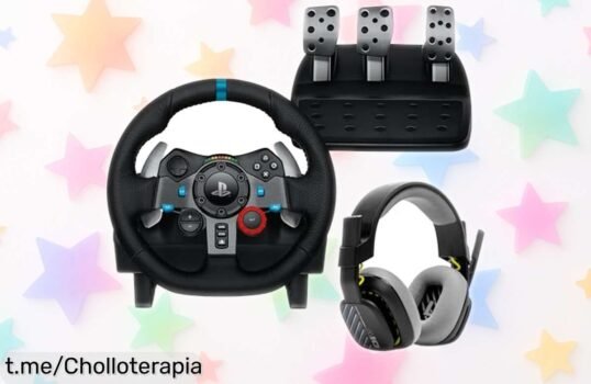 Volante y pedales Logitech G con auriculares ASTRO A10, ¡sensación real en cada curva a un precio rebajado que no podrás dejar pasar! Despierta el piloto que llevas dentro y cómpralo ya.