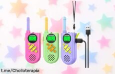 Walkie talkie recargable para niños con 48 horas de batería y 3 km de alcance, super chollo que hará vibrar sus aventuras ¡No te lo pierdas, la diversión llama a tu puerta!