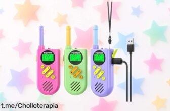 Walkie talkie recargable para niños con 48 horas de batería y 3 km de alcance, super chollo que hará vibrar sus aventuras ¡No te lo pierdas, la diversión llama a tu puerta!